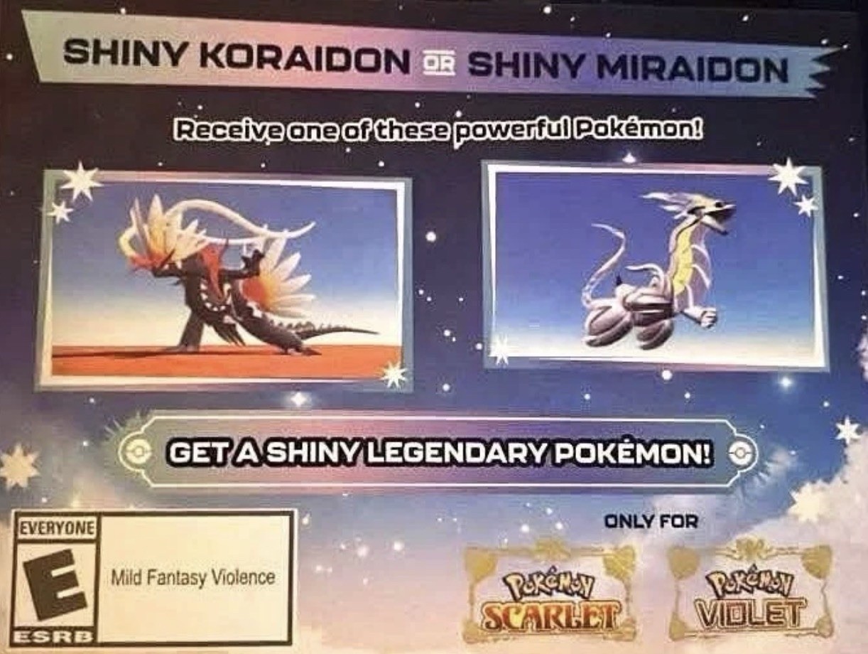 SHINY MIRAIDON ⭐️ 2025 GAMESTOP ⭐️ UNTOUCHED ✨ Pokemon Scarlet And Violet