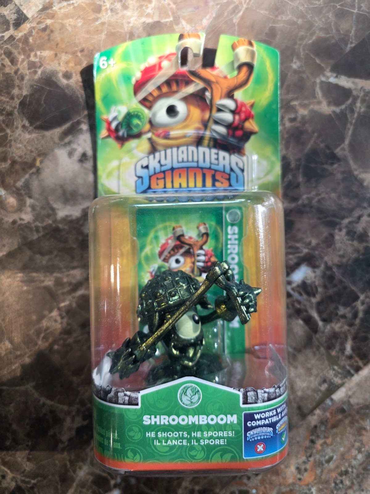 2012 Skylanders Giants Shroomboom Metallic Green Figure + Sheep Wreck Island