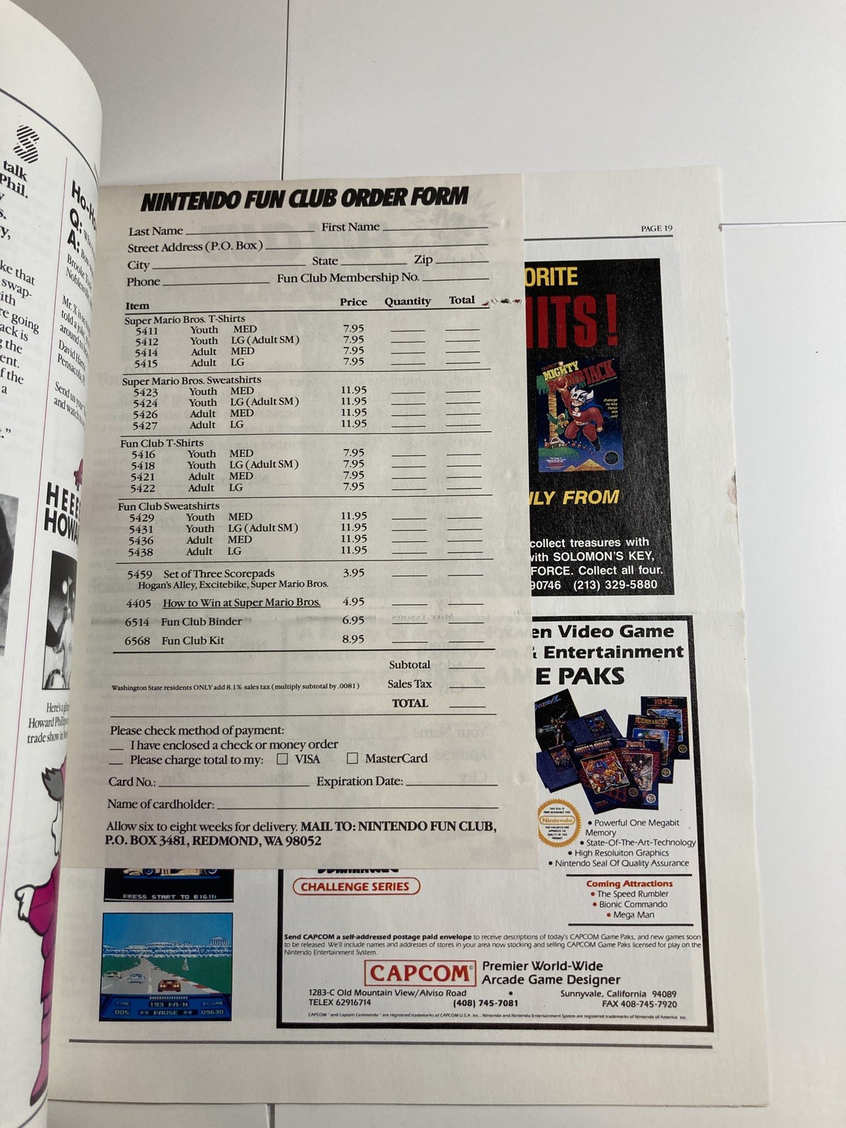 Nintendo Fun Club News Volume 1 Issue #3 Fall 1987 Legend of Zelda -RARE – Look!