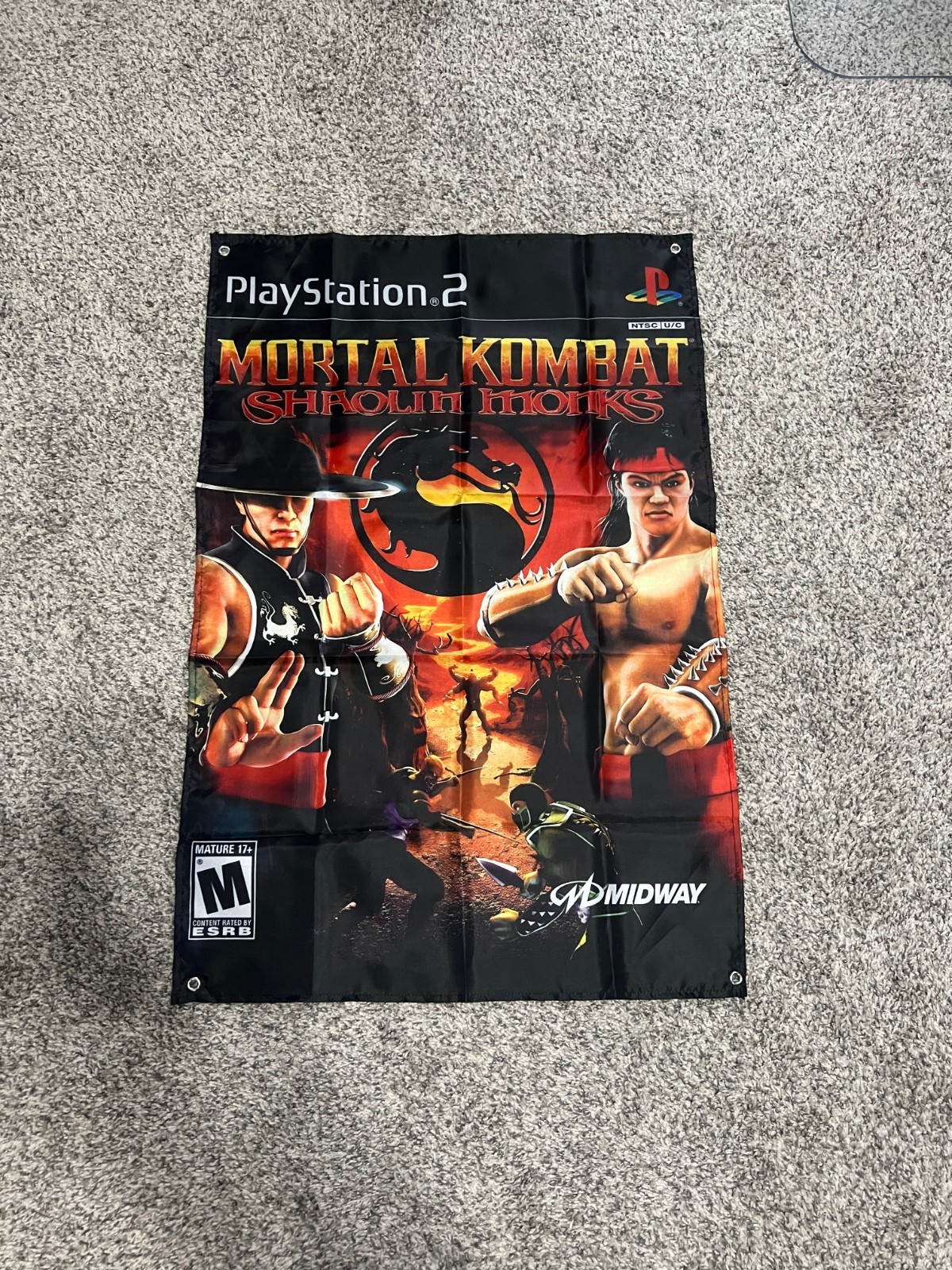 Mortal Kombat Shaolin Monks Custom Wall Flag Banner Tapestry 2 x 3 Ft, PS2