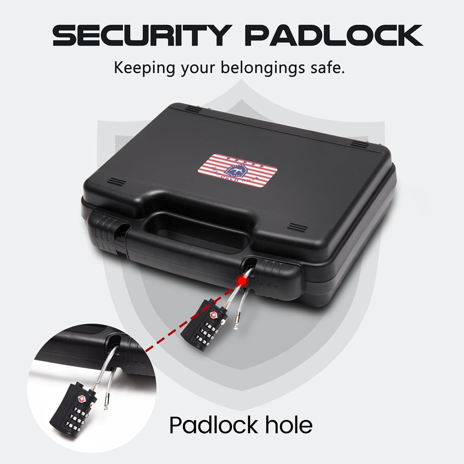 TSA Approved Firearm Gun Case for Handgun Pistol Revolver Shockproof Gun Storage