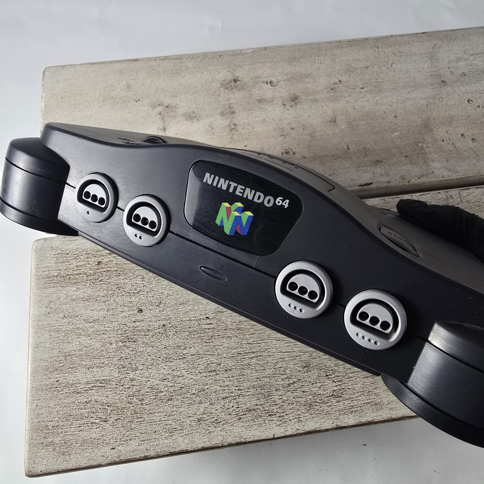 Nintendo 64 (NUS-001) Black Home Console w/ Expansion Pak Light Indicator Works