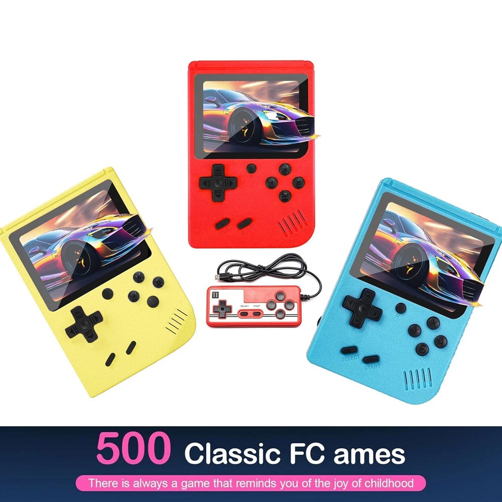 500 Classic Games Handheld Retro Video FC Game Console Player For Kids Adults