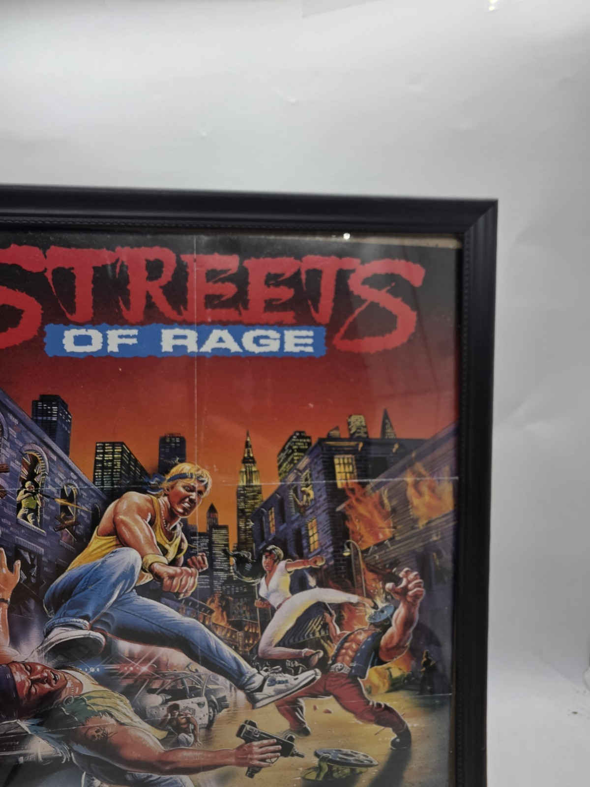 Streets of Rage Video Game Original Poster 11×15 Framed In Glass Sega Genesis