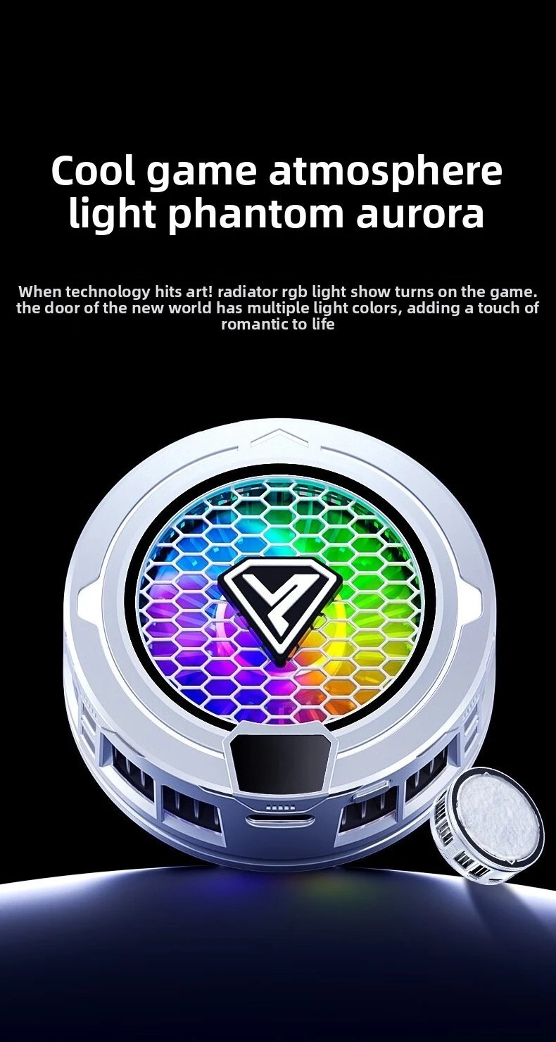 Phone Cooling Fan Mobile Radiator Cooler RGB Gaming Smartphone Cooling Device