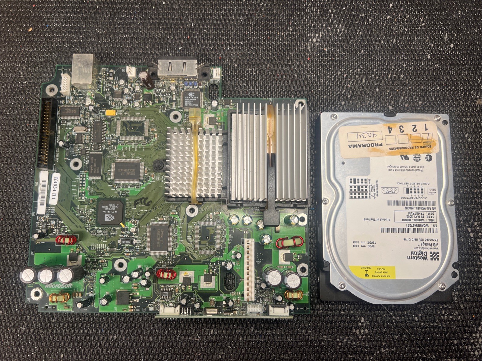 Original Xbox motherboard 1.0 w/HDD – Warranty Included