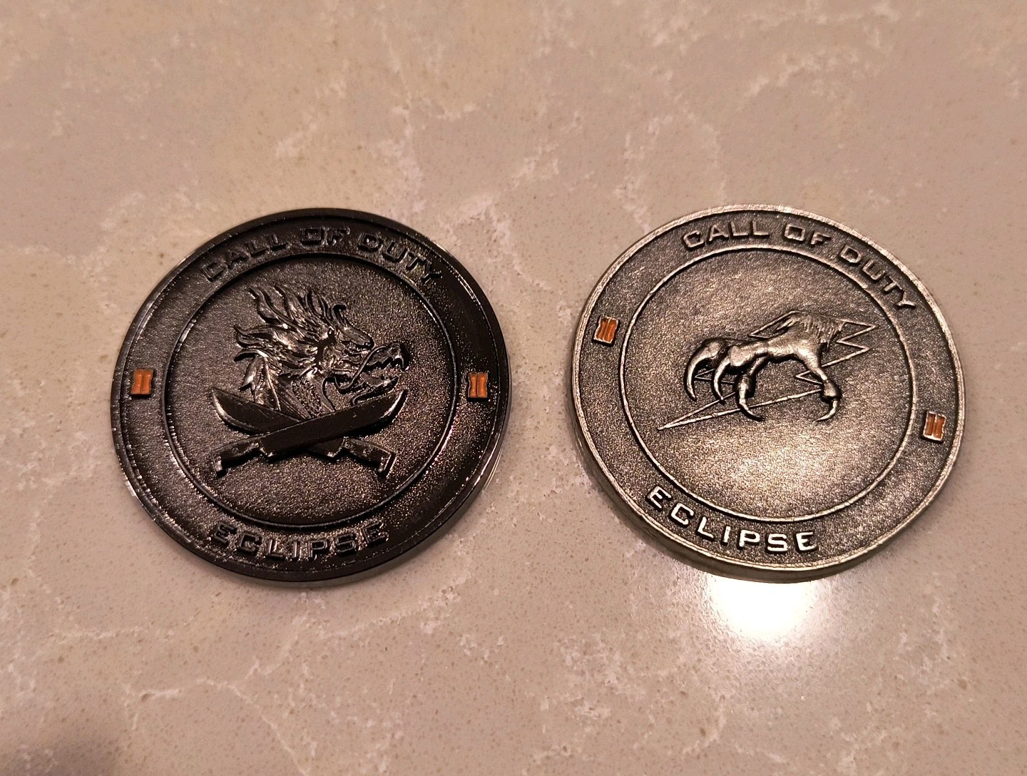Rclipse 2 Challenge Coins, Call of duty. New In Plastic Pouch