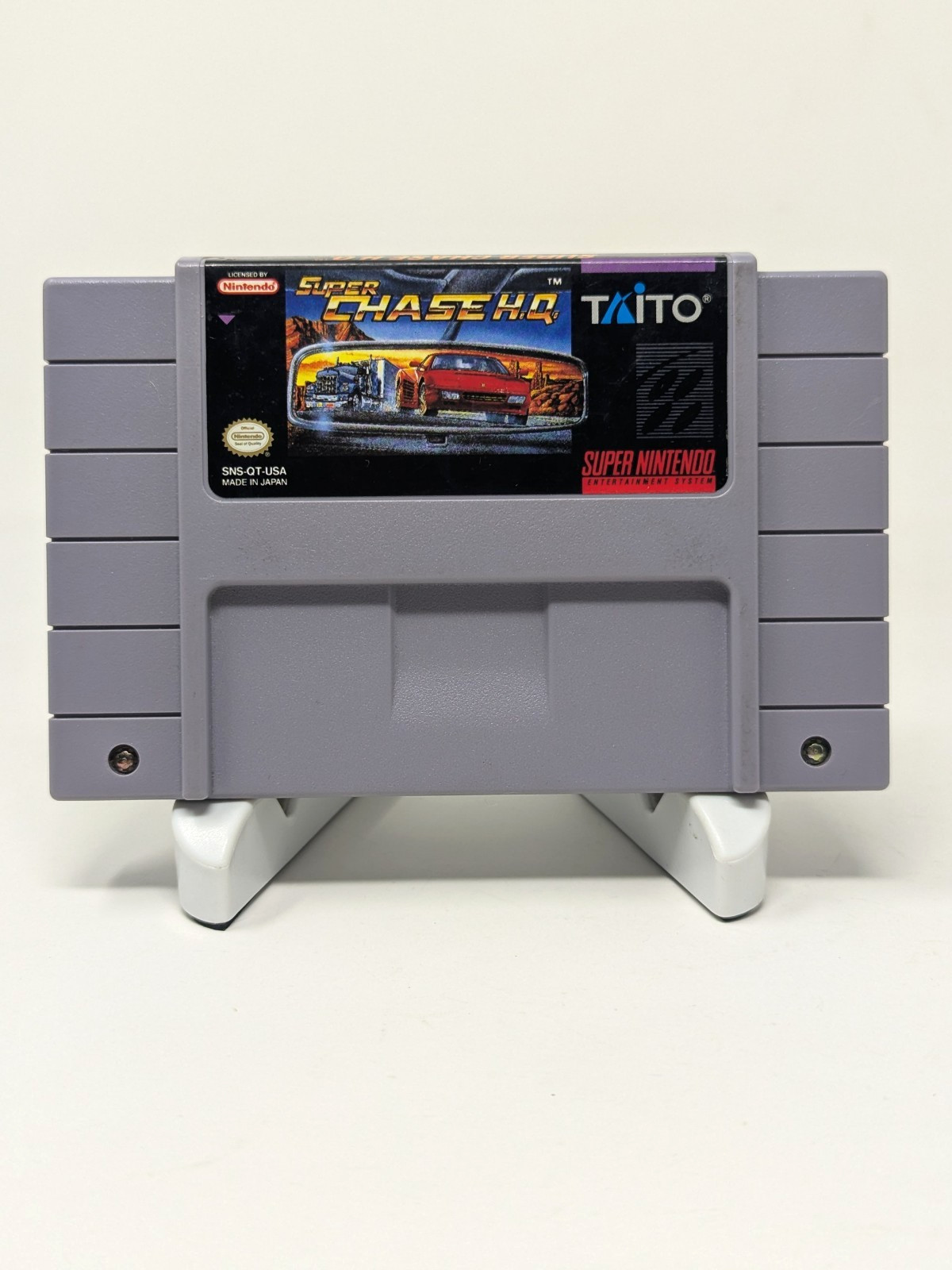 Super Chase HQ Super Nintendo SNES 1993 Game Cartridge Authentic Tested Taito