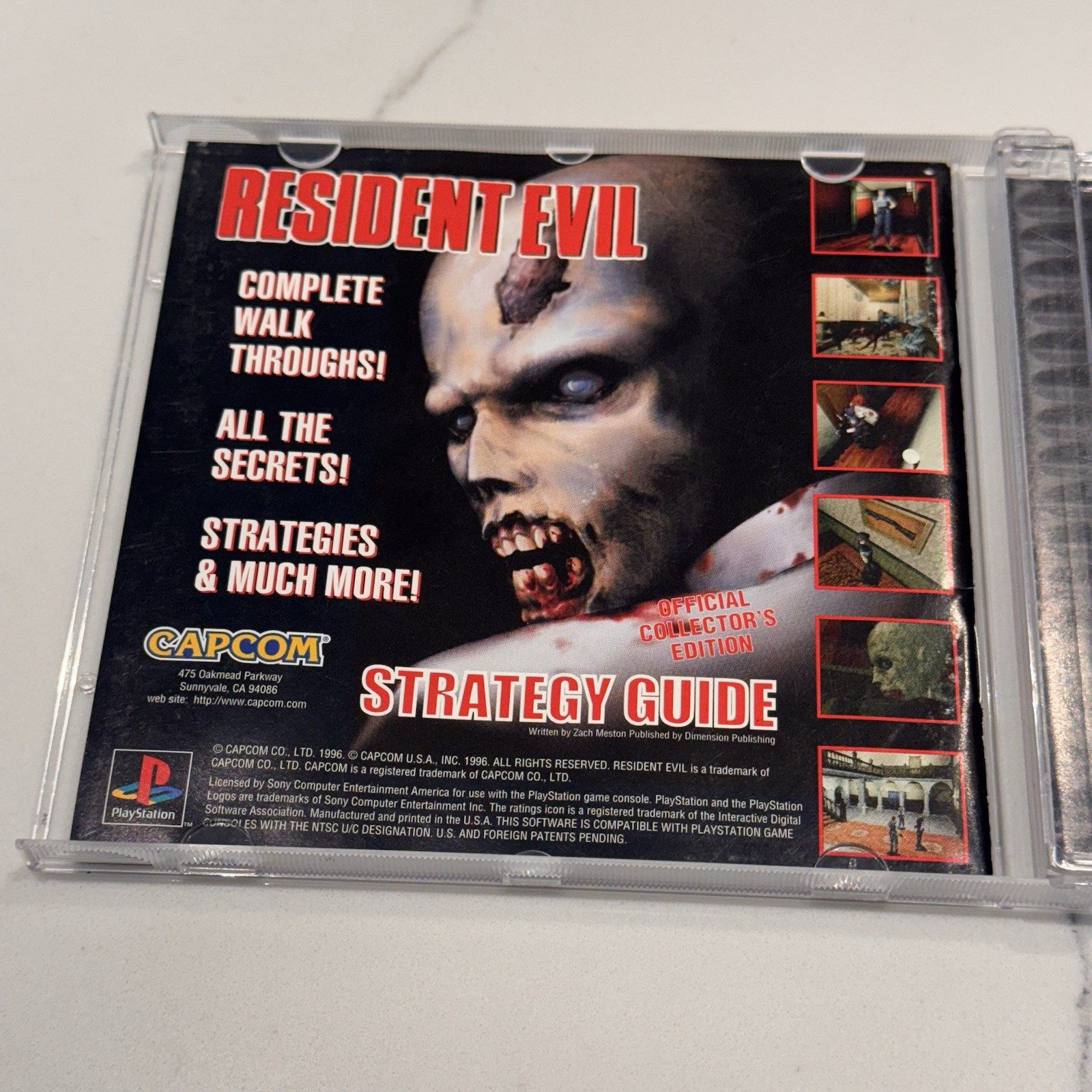 Resident Evil (PlayStation 1 PS1, 1996) Complete CIB Manual Reg Card Variant