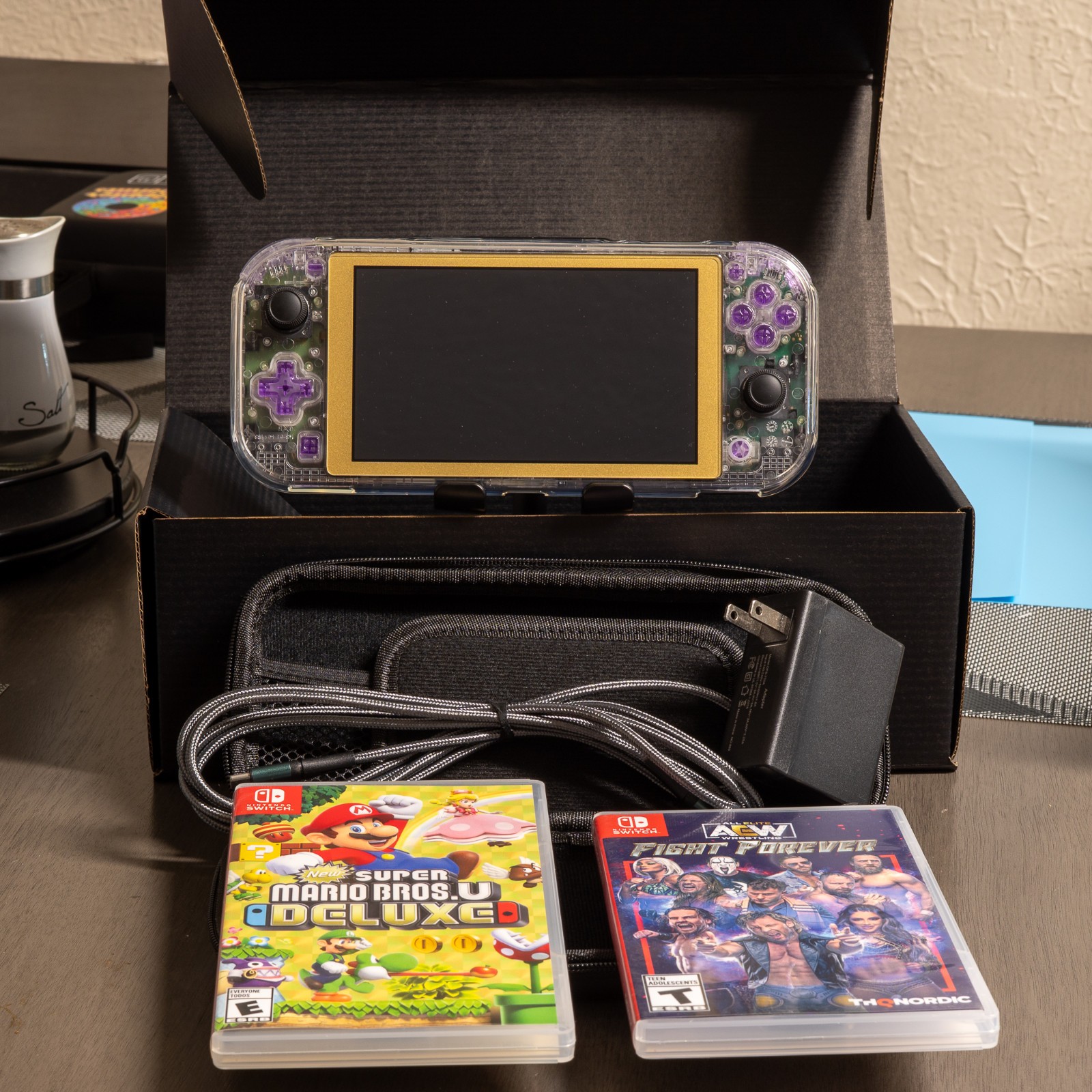 Nintendo Switch Lite 128GB TMR Hall Effect No Drift Custom Bundle 2 Games