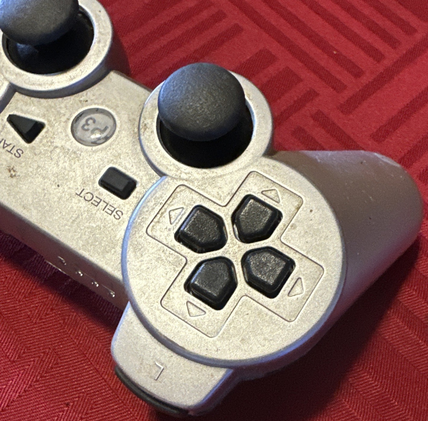 Lot Of (2) 3rd Party Ps3 Controller Silver/Grey Tested Working