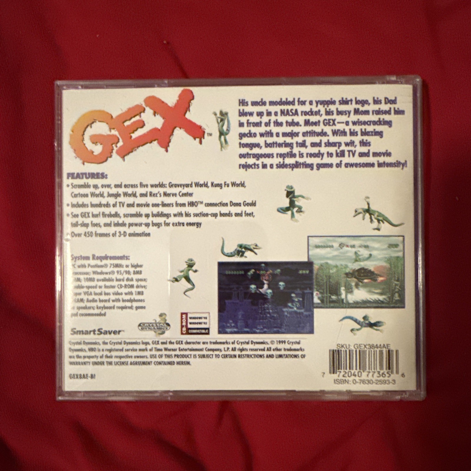 GEX (PC, 1999) Windows 95/ 98 CD-ROM PC Vintage Rare Game