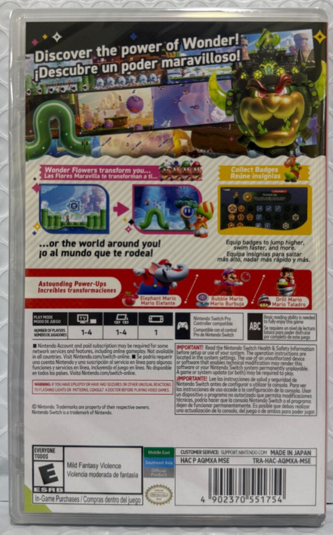 Super Mario Bros Wonder – Nintendo Switch