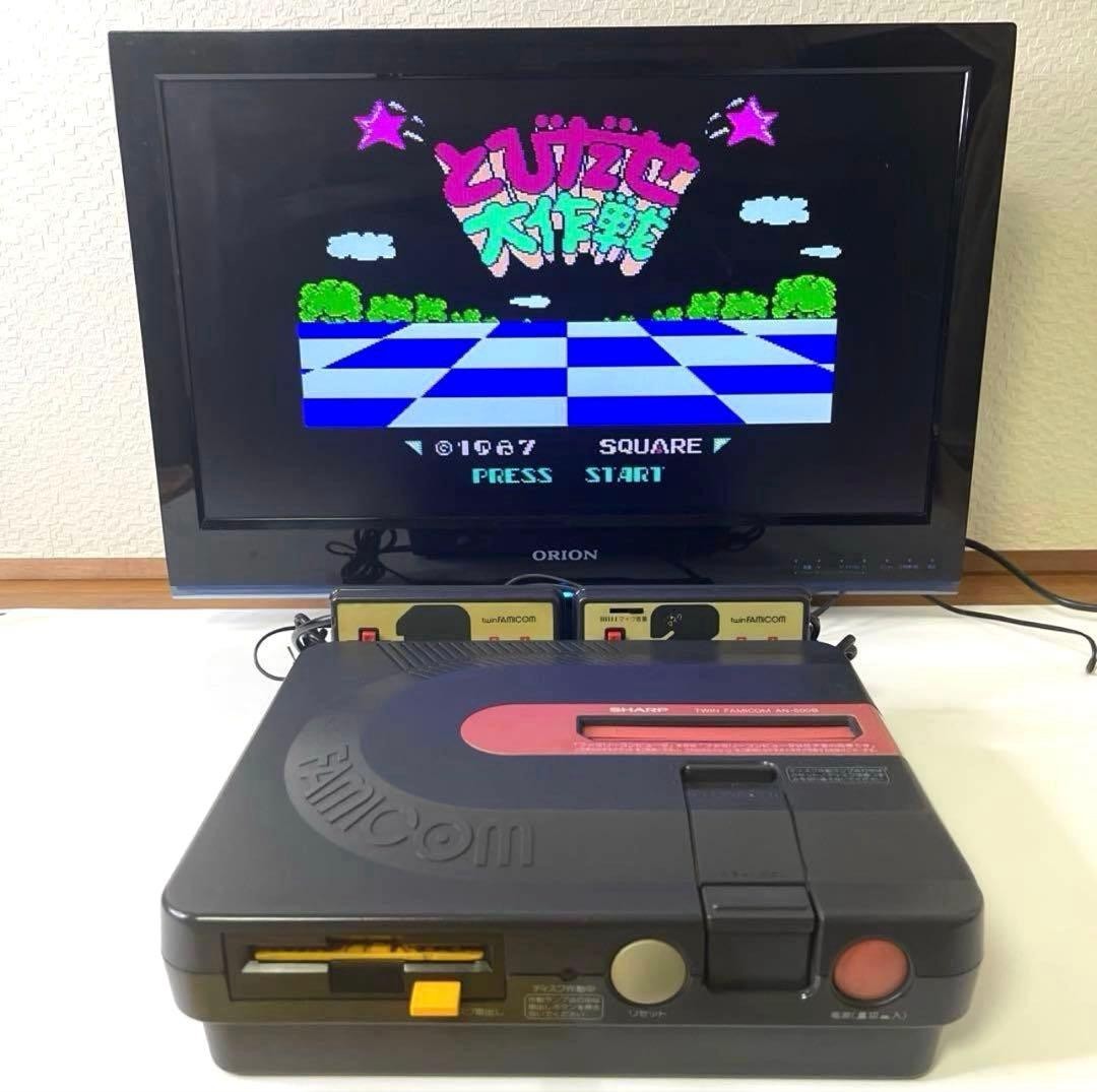 Sharp Twin Famicom Console AN-500B [Belt Replaced / Tested] Console Only Japan