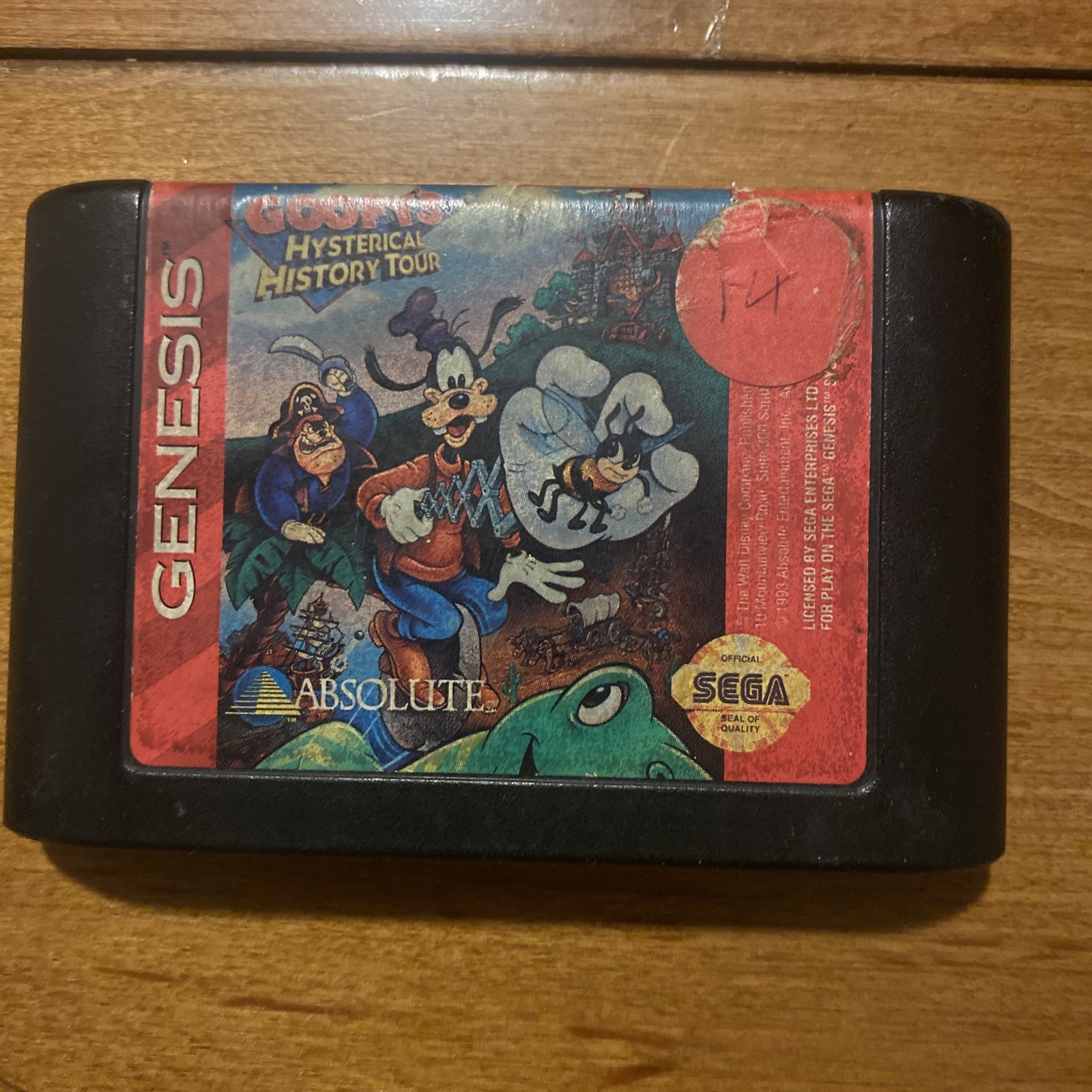 Goofys Hysterical History Tour SEGA Genesis Cartridge Only