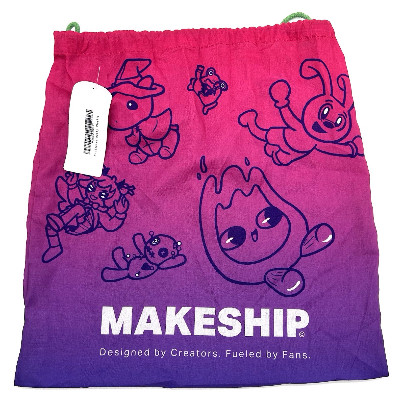 Official Makeship Noobsquad Nooby Plush Soybean YouTuber Limited Edition NWT