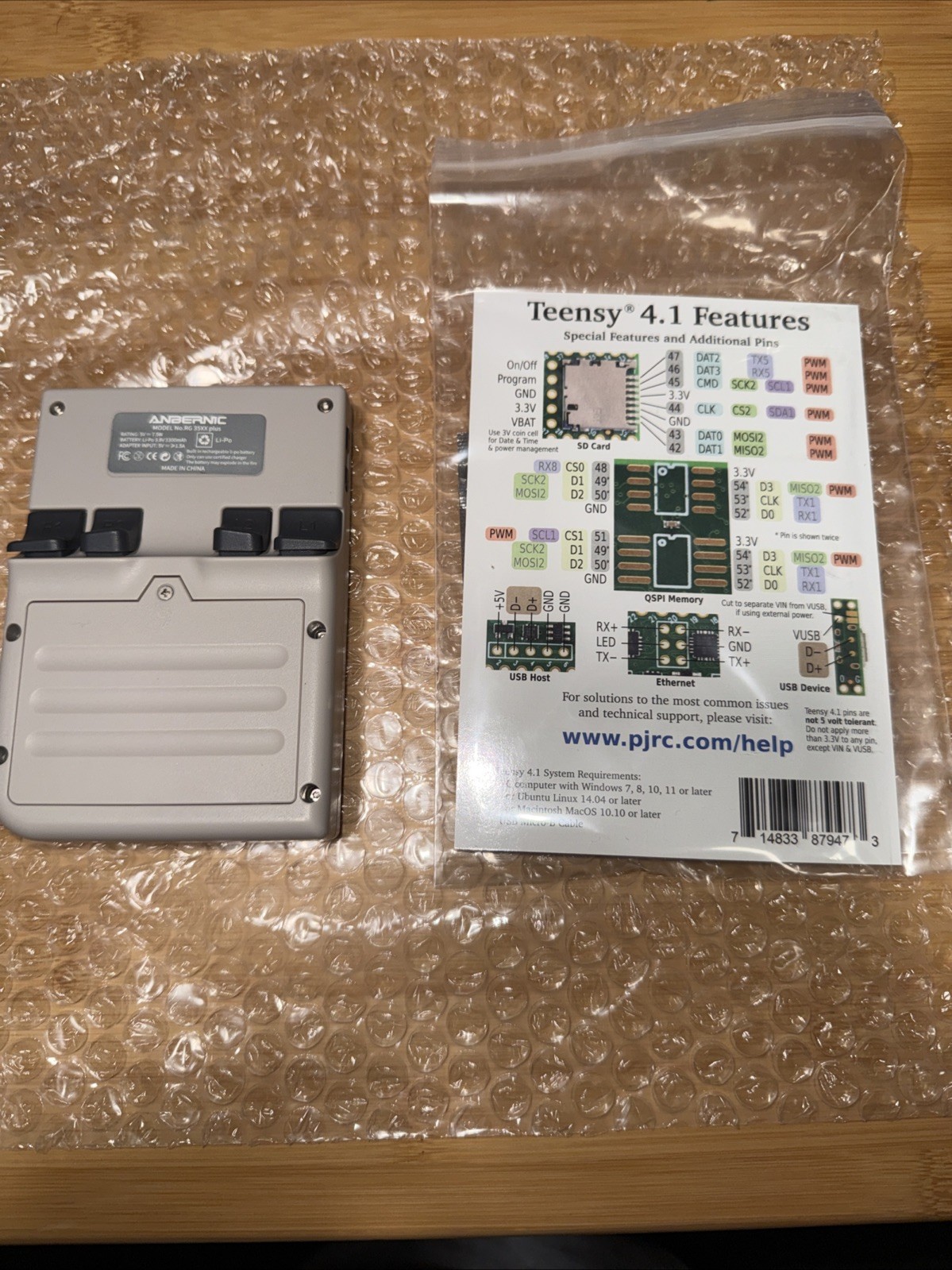 Anbernic RG 35xx Plus + Teensy 4.1