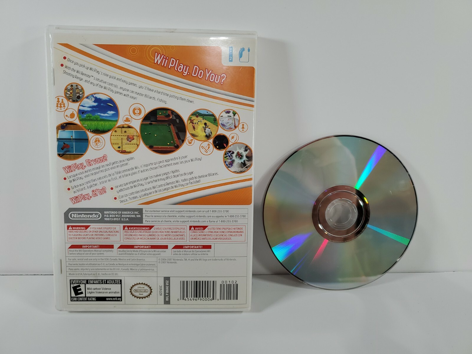 Nintendo Wii Play Complete W/ Case Manual Disc
