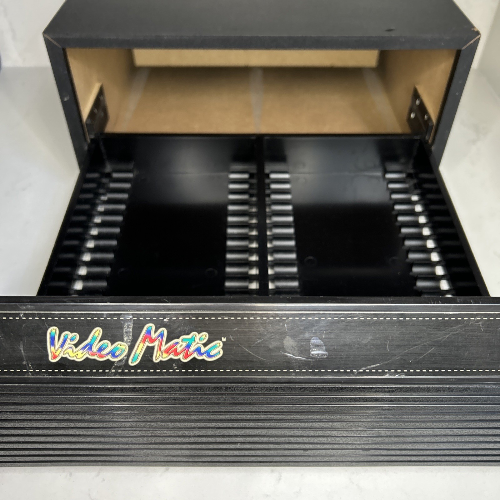 VTG 1997 VIDEO MATIC 30 Jewel Case Game Storage Drawer