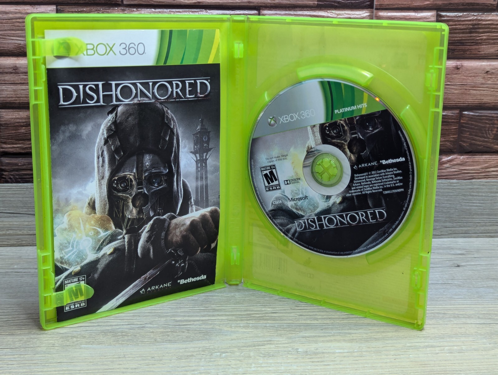 XCOM: Enemy Unknown & Dishonored Platinum Hits Xbox 360 CIB Case Manual Disk