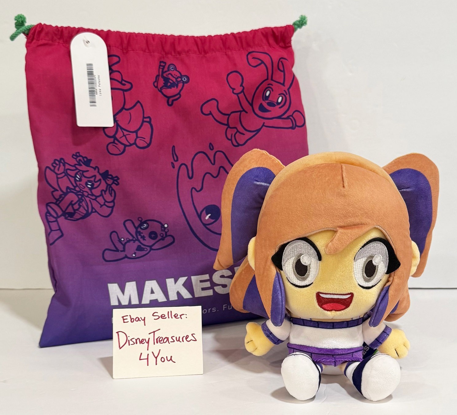 Makeship Plush LYNA PELUCHE YouTube Anime Cartoon Video Game Animator Rare NEW