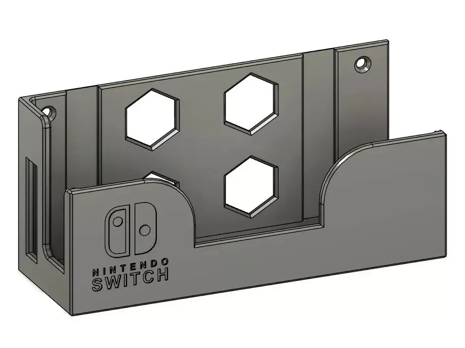Nintendo Switch Wall Mount – Black or white, Nails not included.