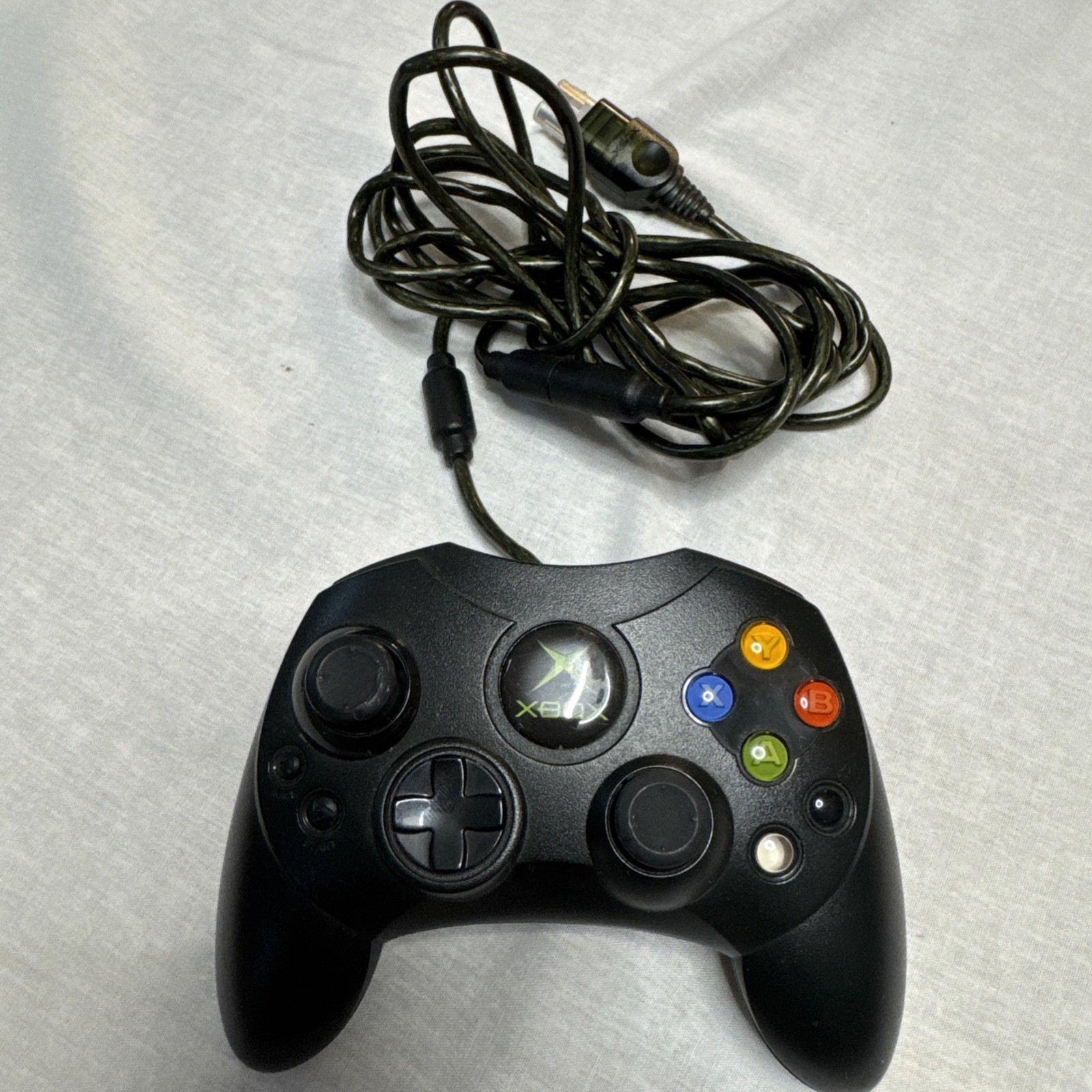 Original Microsoft Xbox Type-S WIRED CONTROLLER Black X08-69873