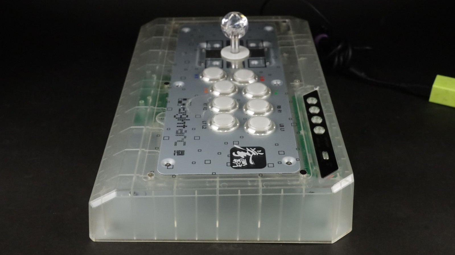 EightArc Qanba Arcade Fight Stick Silver Clear /Translucent Untested For Parts