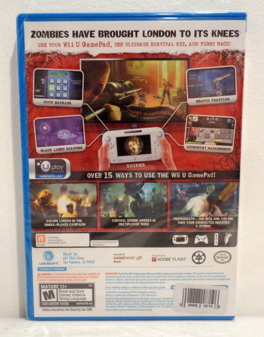 Zombi U for Nintendo Wii U System Brand NEW Factory SEALED UBISOFT