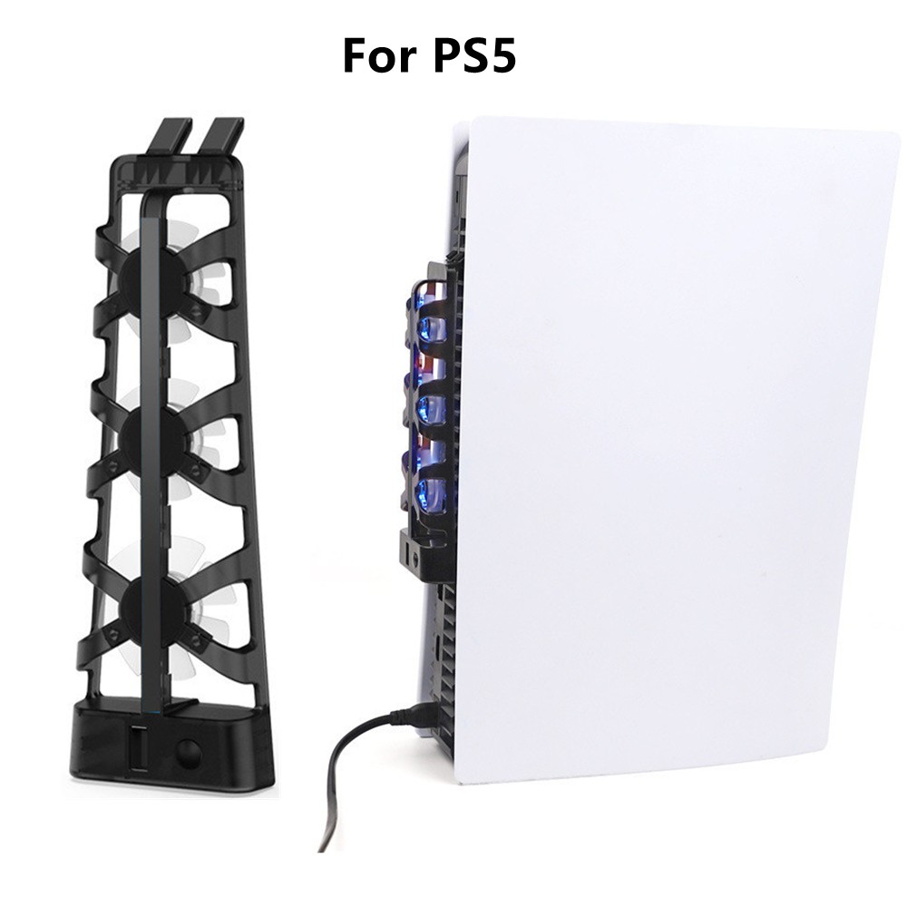 ABS Cooling 3 Fan With Light For PS5 Exhauster Digital Edition/Ultra HD Console