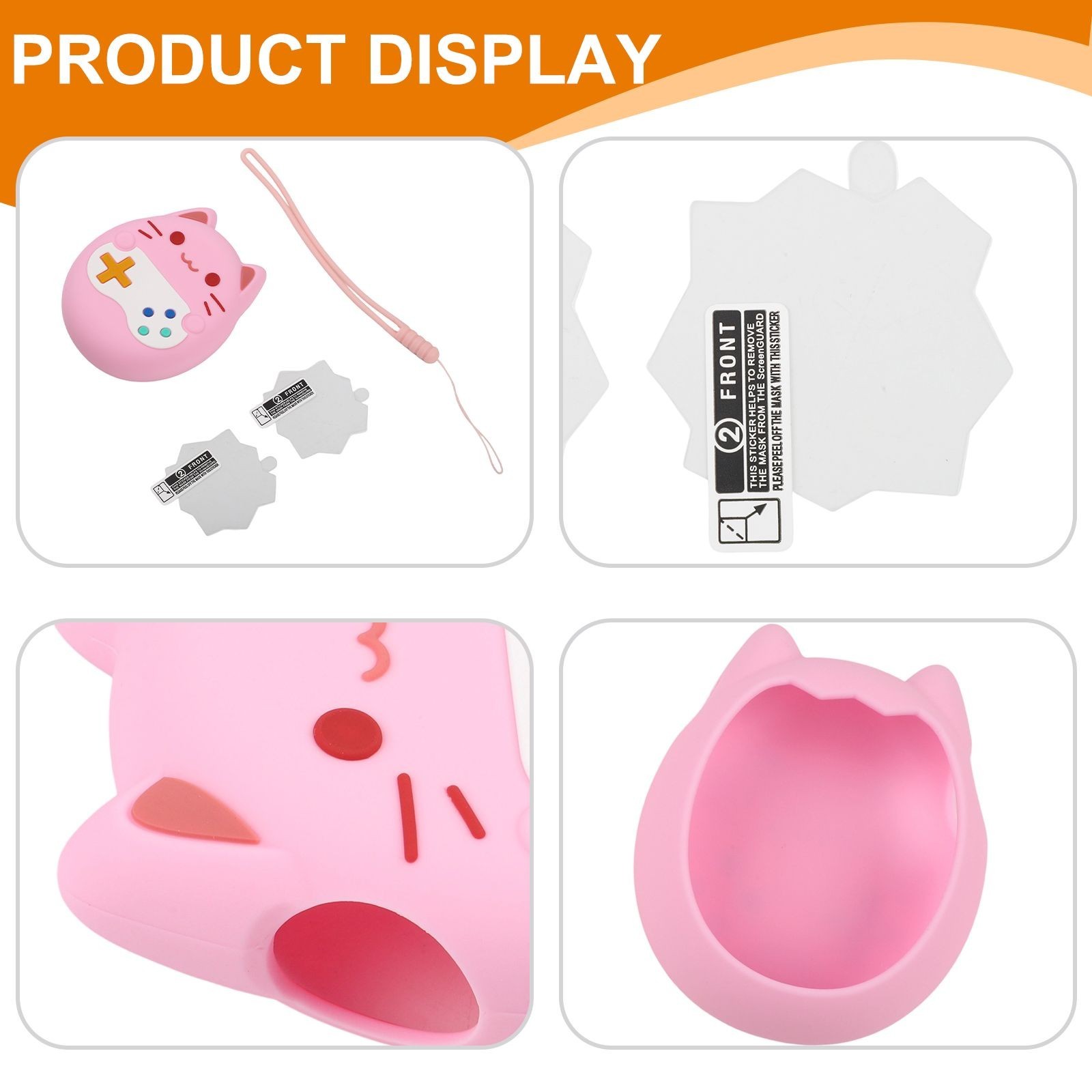 Silicone Protective Case Compatible with For Tamagotchi Paradise with Lanyard
