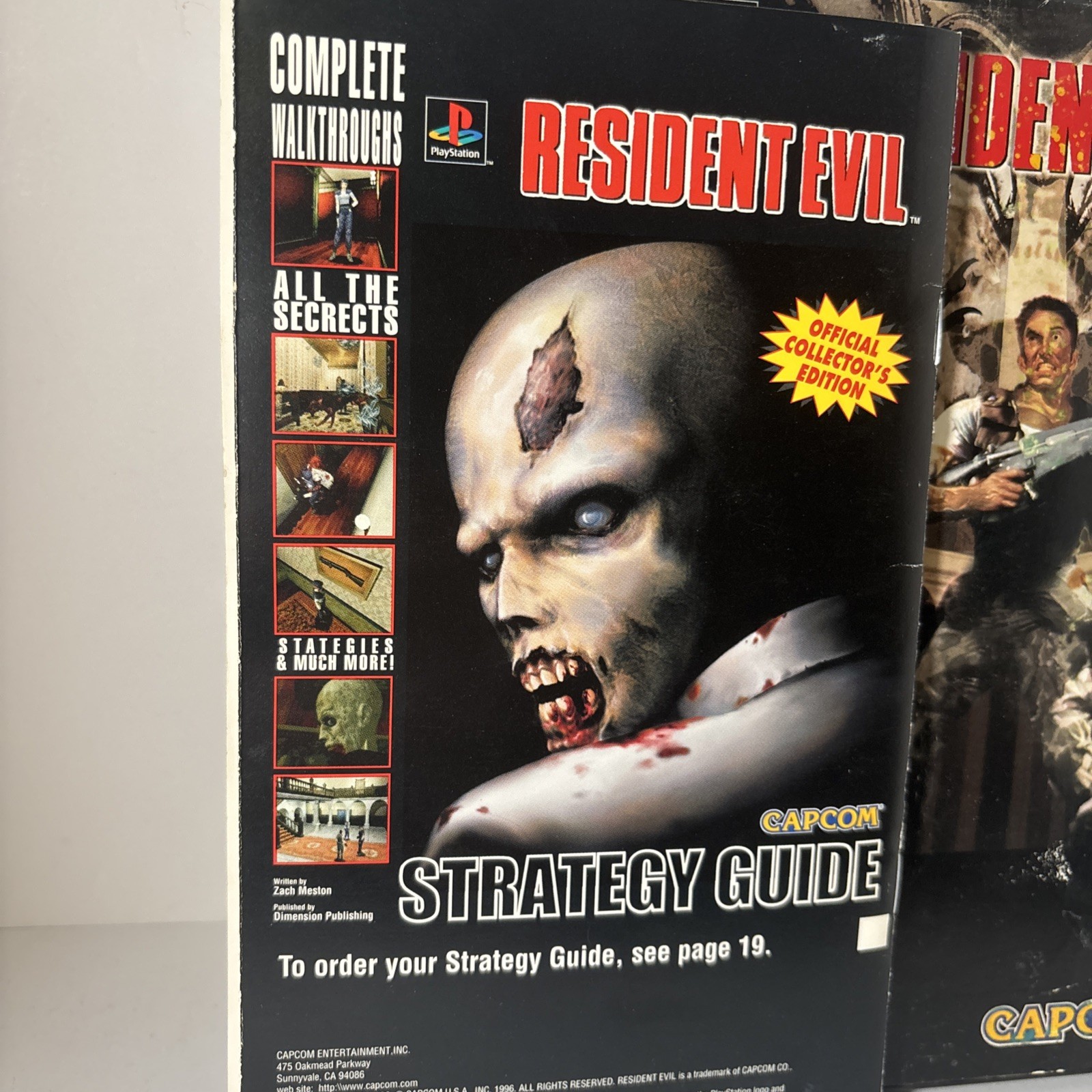 BOX ONLY Resident Evil Sony PlayStation 1 Long Box and Manual NO GAME AS IS READ