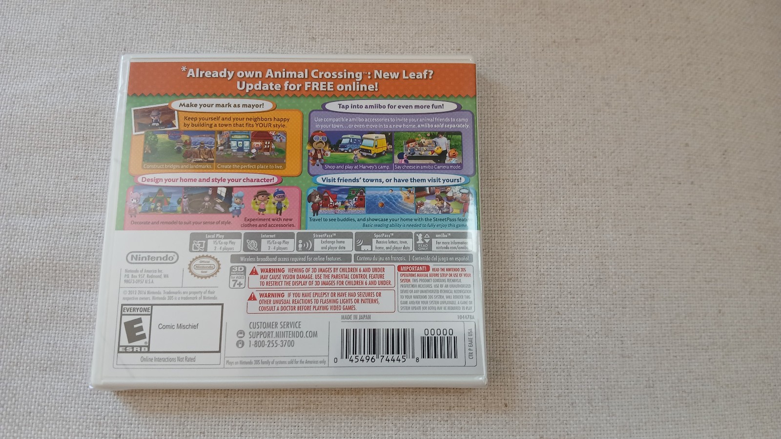 Nintendo 3DS: Animal Crossing New Leaf (Nintendo Selects) NEW & Factory-Sealed