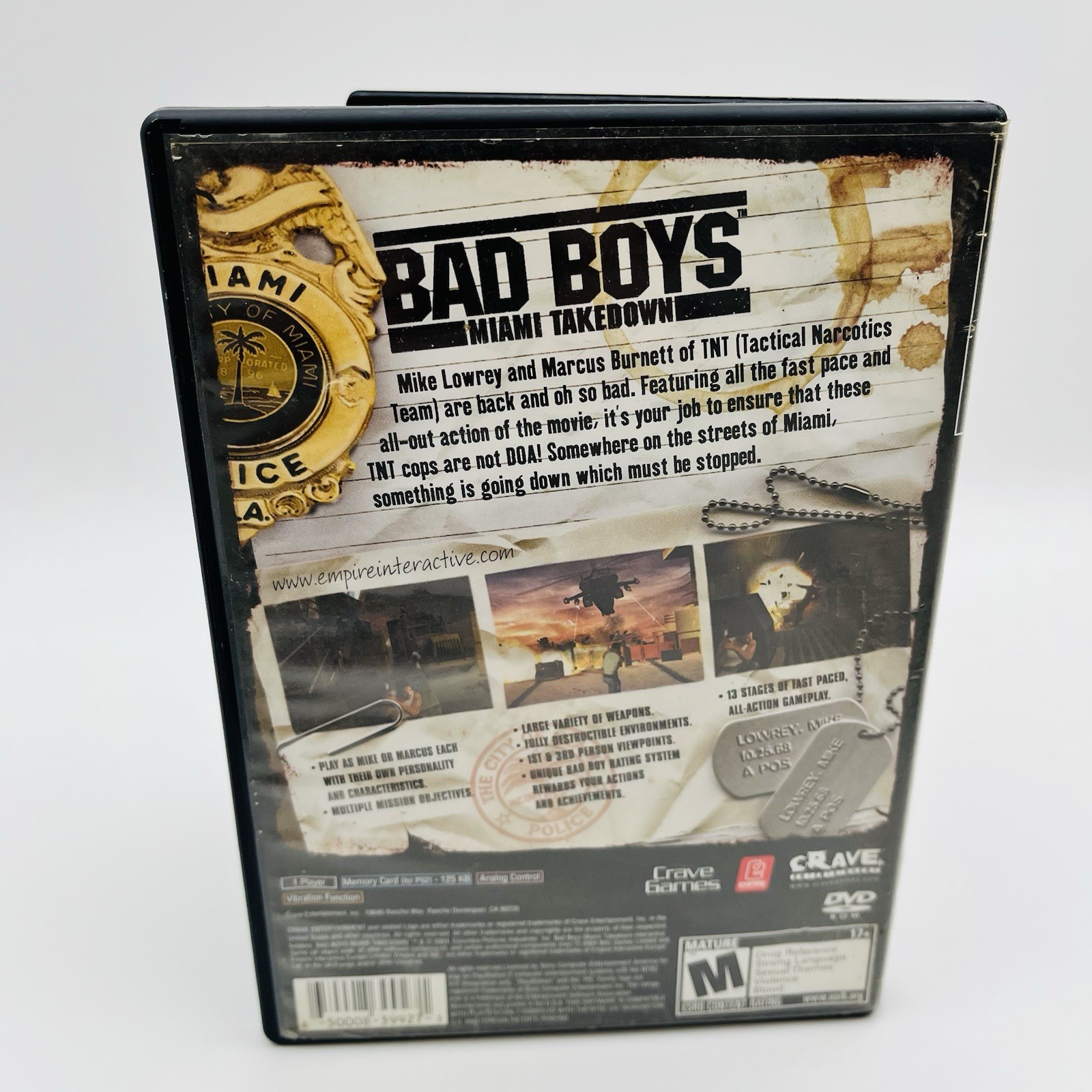 Bad Boys Miami Takedown (Sony PlayStation 2 PS2) Complete w/ Manual – Tested CIB
