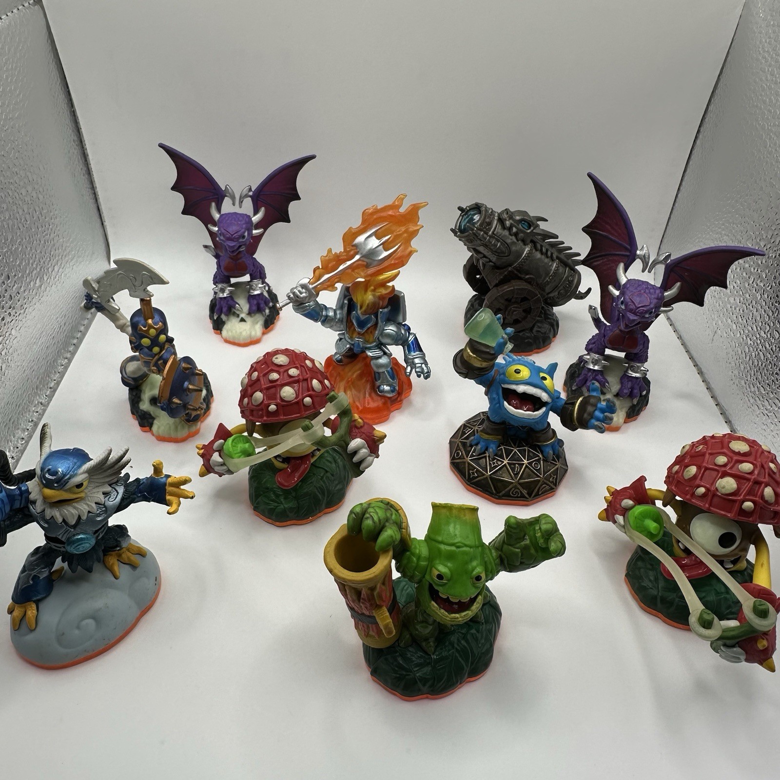 Skylanders Lot 10 Figures Chop Chop Ignitor Pop Fizz Cynder +