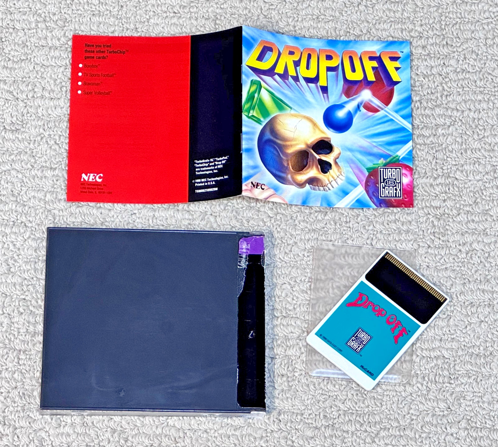 Drop Off (NEC Turbografx 16) Complete Game – Manual & Sleeve – HuCard