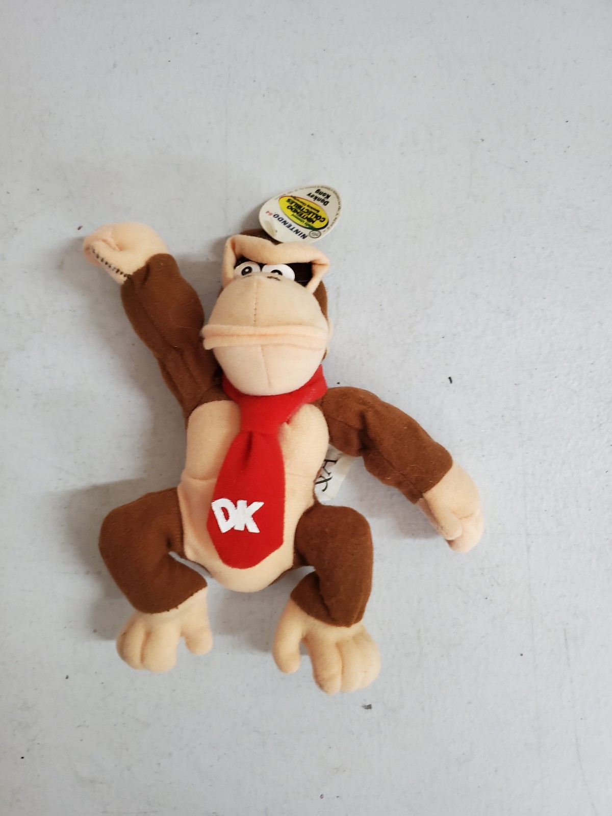 Vintage 1997 BD&A Nintendo 64 Donkey Kong Bean Bag Plush Doll w/ Tag 8″