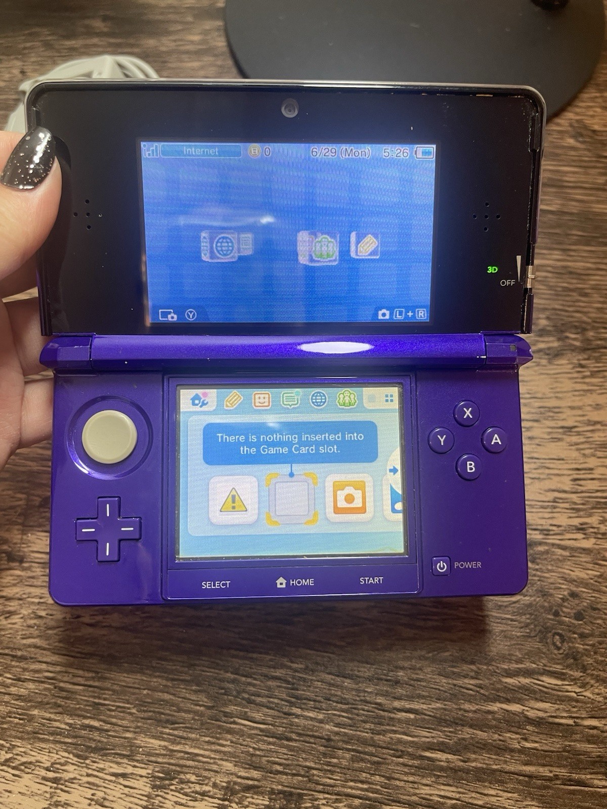 Nintendo 3DS Midnight Purple Portable Gaming Console & 35 Games