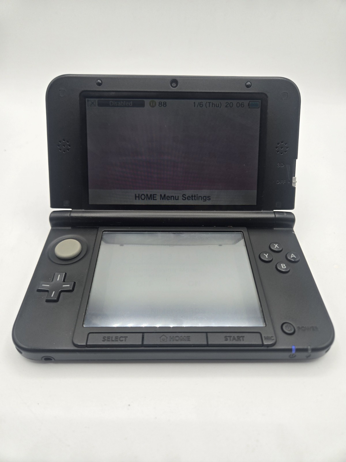 Nintendo 3DS XL Black Working Console Stylus OEM Charger 4GB SD Card US