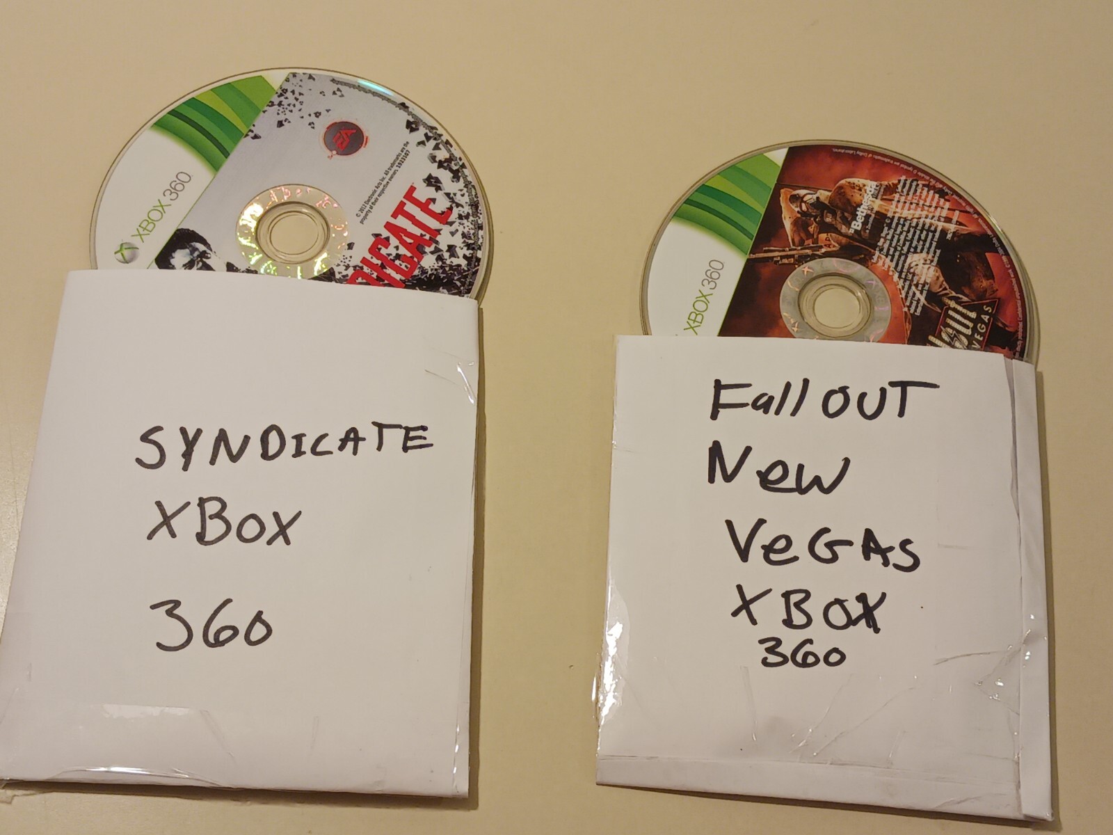 Lot of 2 Syndicate & Fallout New Vegas Xbox 360 2010/2012 Disc Only Tested Rare