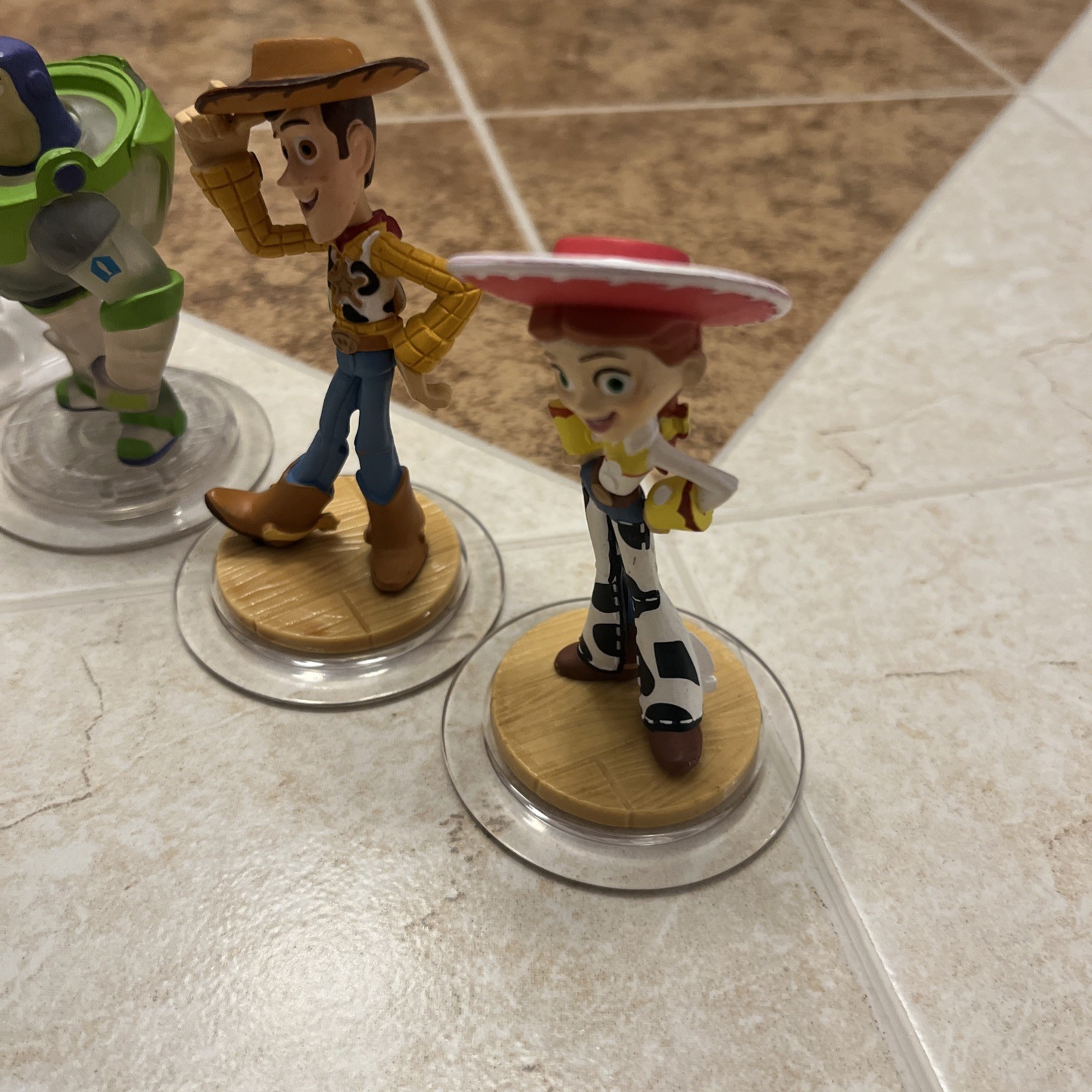 DISNEY INFINITY 1.0 Toy Story Buzz Lightyear Jessie Woody Crystal Lot Of 4
