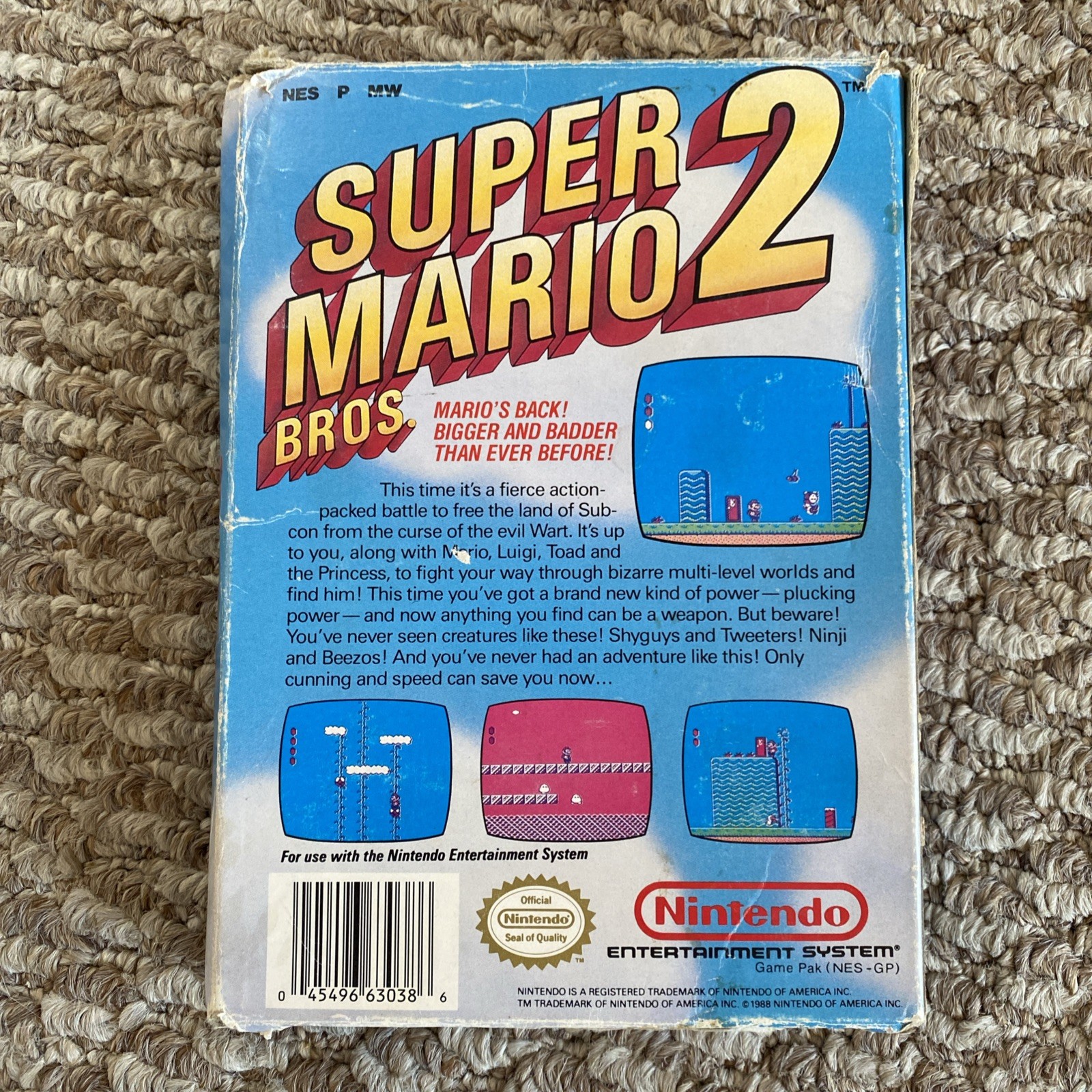 Super Mario Bros. 2 (Nintendo NES, 1988) in Box