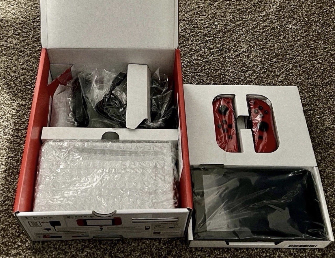 Nintendo Switch HAC-001(-01) Mario Choose One Bundle 32GB Console – Black/Red