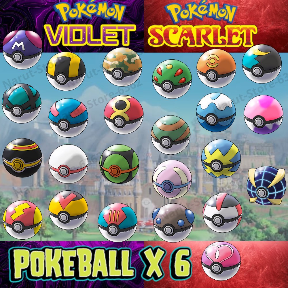 ✨Any Pokeball✨ for Pokémon Scarlet and Violet 🔥Apriballs 🔥Rare pokeball✨