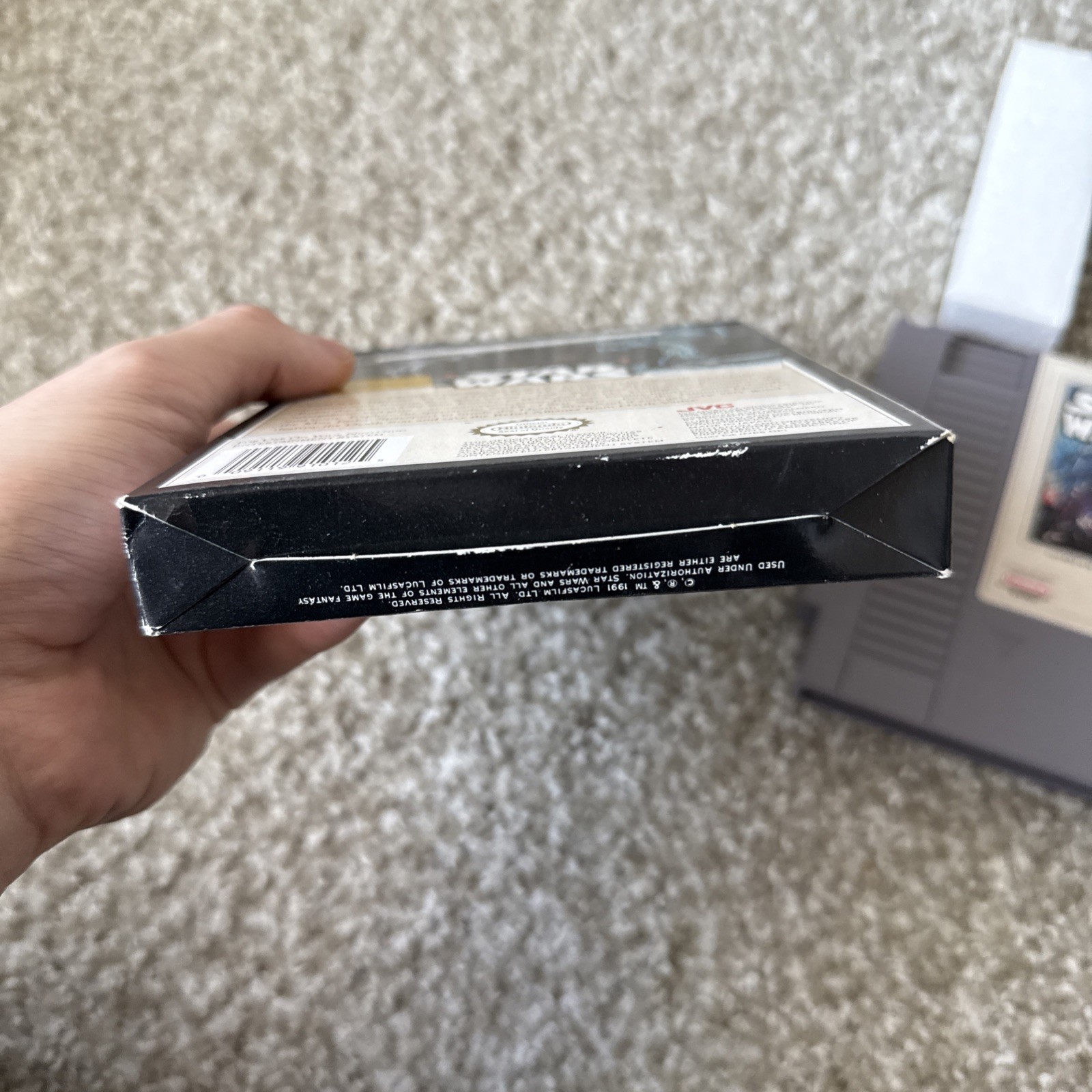 oval seal Star Wars complete in box nintendo nes