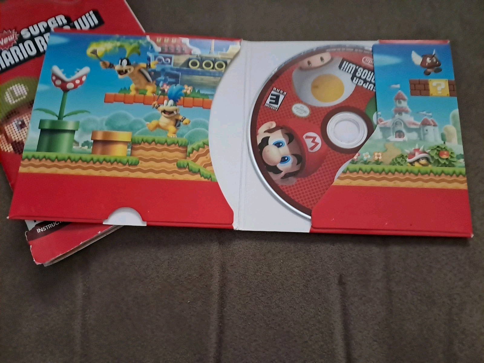 New Super Mario Bros. Wii (Nintendo Wii, 2009) Cardboard Sleeve – Tested Working