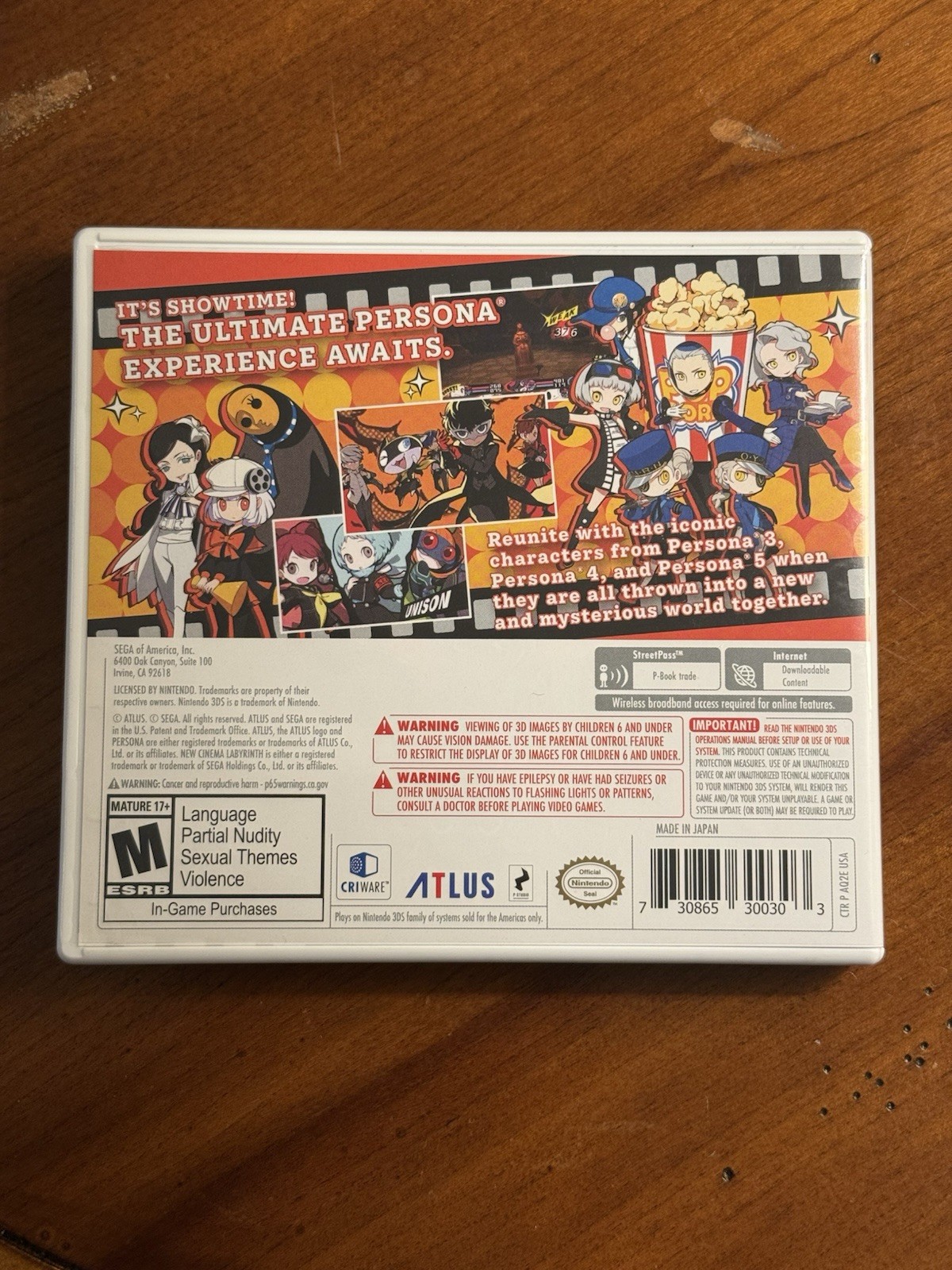 Persona Q2: New Cinema Labyrinth (Nintendo 3DS, 2019) CIB Complete