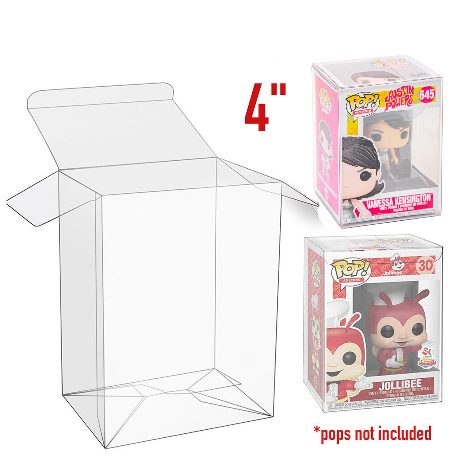 Pop Protector Case For Funko Pop 2 Pack 4” 6” Boxes Vinyl Figures Collectibles