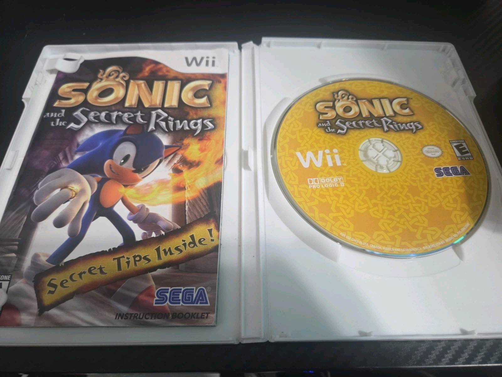 Sonic & The Secret Rings / Game – Nintendo Wii – Read Description
