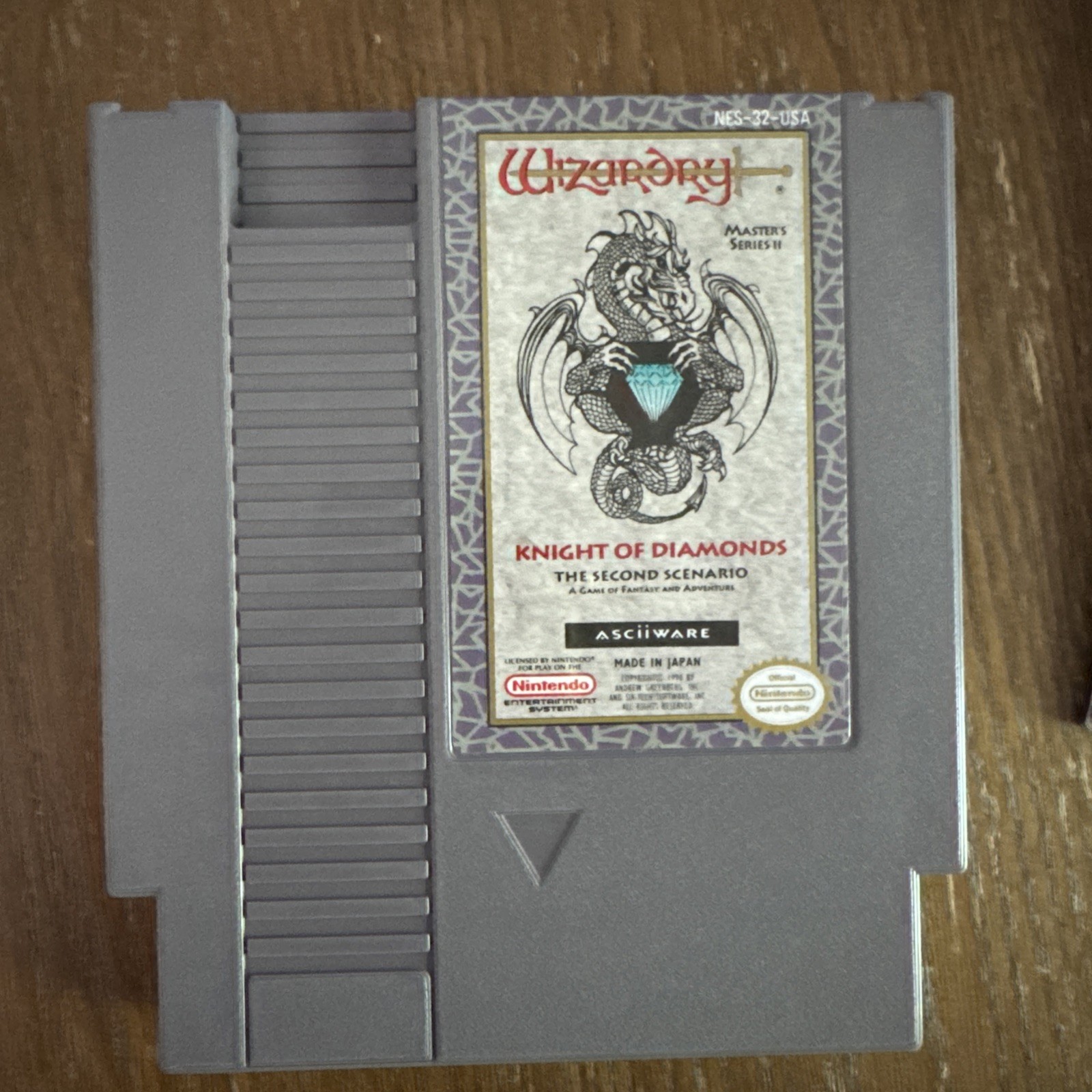 Wizardry: Knight of Diamonds Second Scenario Nintendo NES W/ Sir Tech Guide WORK